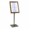 Porte-menu lumineux CLASSIC TECK 4xA4 sur pied SECURIT Porte-menus lumineux