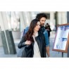 Porte-menu lumineux CLASSIC TECK 4xA4 sur pied SECURIT Porte-menus lumineux