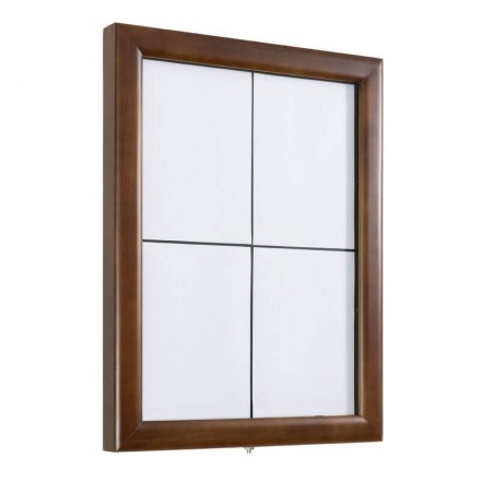 Illuminated menu holder CLASSIC BROWN 4xA4 SECURIT Information Displays