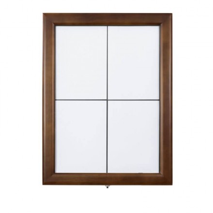 Illuminated menu holder CLASSIC BROWN 4xA4 SECURIT Information Displays
