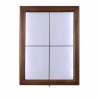 Porte-menu lumineux CLASSIC MARRON 4xA4 SECURIT Porte-menus lumineux