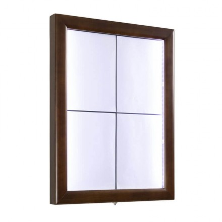 Illuminated menu holder CLASSIC BROWN 4xA4 SECURIT Information Displays