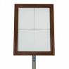 Porte-menu lumineux CLASSIC MARRON 4xA4 sur pied SECURIT Porte-menus lumineux