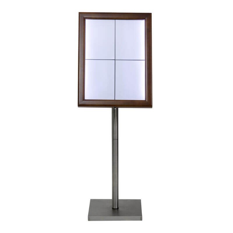 Porte-menu lumineux CLASSIC MARRON 4xA4 sur pied SECURIT Porte-menus lumineux Porte-menu lumineux CLASSIC MARRON 4xA4 sur pied SECURIT Porte-menus lumineux