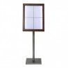 Porte-menu lumineux CLASSIC MARRON 4xA4 sur pied SECURIT Porte-menus lumineux