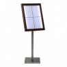Porte-menu lumineux CLASSIC MARRON 4xA4 sur pied SECURIT Porte-menus lumineux
