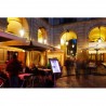 Porte-menu lumineux CLASSIC MARRON 4xA4 sur pied SECURIT Porte-menus lumineux