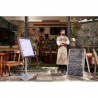 Illuminated menu holder CLASSIC BROWN 4xA4 on stand SECURIT Information Displays