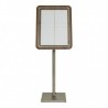 Menu holder GLASS STAR WALNUT 4xA4 SECURIT Information Displays
