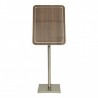 Menu holder GLASS STAR WALNUT 4xA4 SECURIT Information Displays