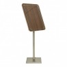 Porte-menu GLASS STAR NOYER 4xA4 SECURIT Porte-menus lumineux