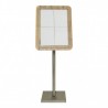 Porte-menu GLASS STAR CHÊNE 4xA4 SECURIT Porte-menus lumineux