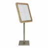 Porte-menu GLASS STAR CHÊNE 4xA4 SECURIT Porte-menus lumineux