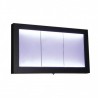Illuminated menu holder GALVA STEEL 3xA4 SECURIT Information Displays