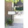 Illuminated menu holder GALVA STEEL 3xA4 on stand SECURIT Information Displays
