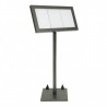 Porte-menu lumineux ACIER GALVA 3xA4 sur pied SECURIT Porte-menus lumineux