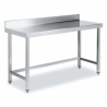 Table inox adossée soudée P700mm
