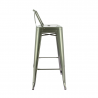 Lot de 4 chaises de bar en métal CHICAGO - CHR MARKET