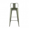 Lot de 4 chaises de bar en métal CHICAGO - CHR MARKET