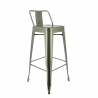 Lot de 4 chaises de bar en métal CHICAGO - CHR MARKET