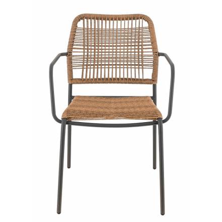 Lot de 4 fauteuils JAVEA paille  CHAISES EN TOILE/CORDE