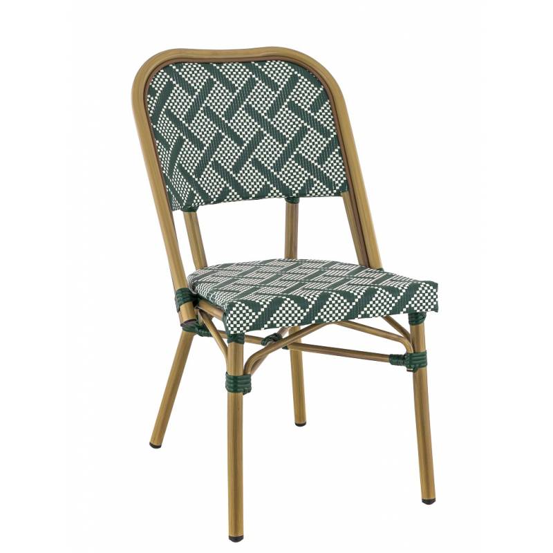 Set of 2 ODÉON chairs | Cream & Green  restaurant room
