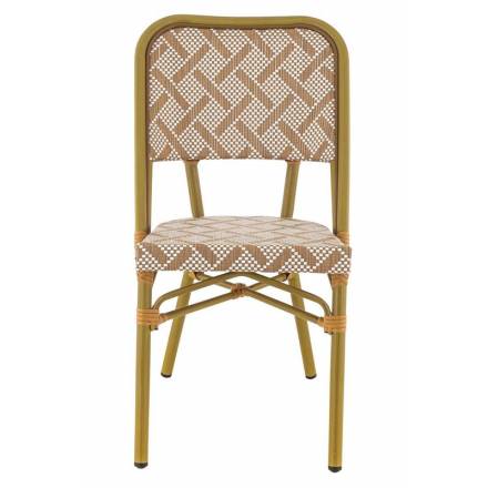 Lot de 2 chaises ODÉON | Blanc & Caramel  Salle