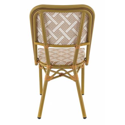 Lot de 2 chaises ODÉON | Blanc & Caramel  Salle