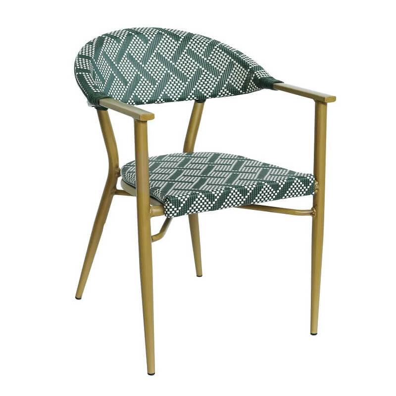 Lot de 2 fauteuils BERCY | Crème & Vert  Salle