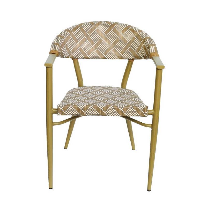 Lot de 2 fauteuils BERCY | Blanc & Caramel  Salle