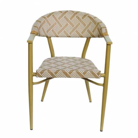 Set of 2 BERCY armchairs | White & Caramel  restaurant room