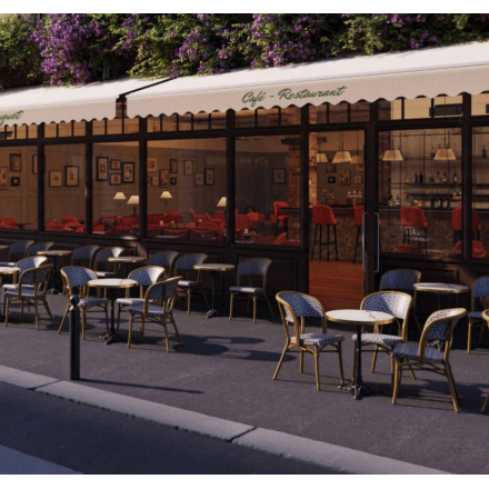 Lot de 2 chaises LIMOGES | Gris & Blanc  Salle