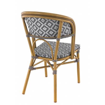 Lot de 2 chaises LIMOGES | Gris & Blanc  Salle