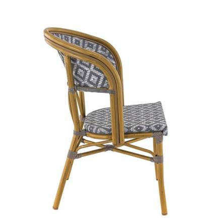 Lot de 2 chaises LIMOGES | Gris & Blanc  Salle