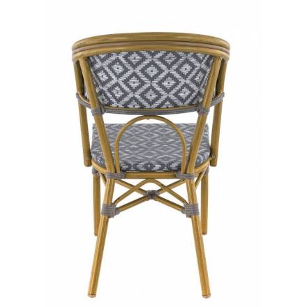 Lot de 2 chaises LIMOGES | Gris & Blanc  Salle