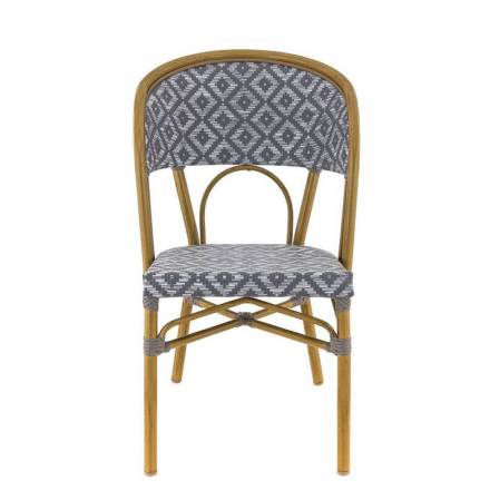 Lot de 2 chaises LIMOGES | Gris & Blanc  Salle