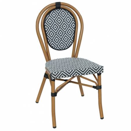 Chaise PARIS | Noir & Blanc  Salle