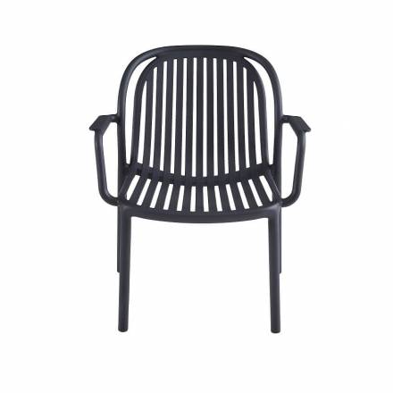 Set of 4 DOHA Lounge Armchairs | Anthracite  Gamme MONACO