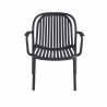 Fauteuil Lounge DOHA | Anthracite  CHAISES EN POLYPROPYLÈNE
