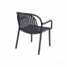 DOHA Lounge Armchair | Anthracite  Gamme MONACO