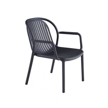 Set of 4 DOHA Lounge Armchairs | Anthracite  Gamme MONACO
