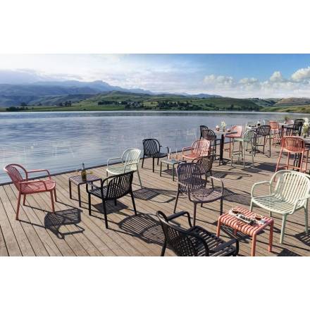 Lot de 4 fauteuils Lounge DOHA | Sauge  CHAISES EN POLYPROPYLÈNE