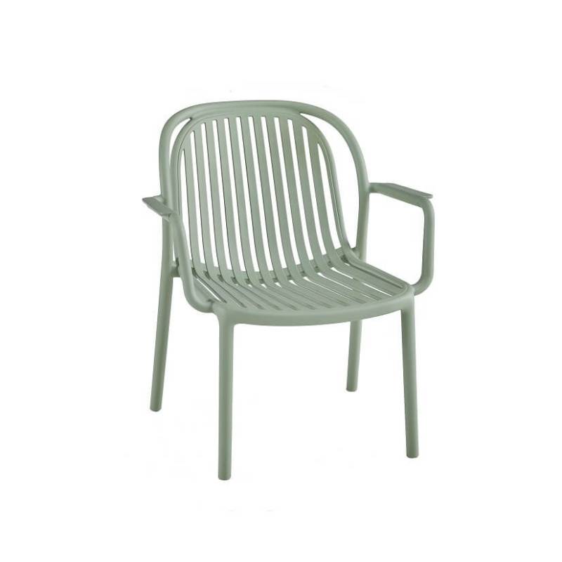 Lot de 4 fauteuils Lounge DOHA | Sauge  CHAISES EN POLYPROPYLÈNE