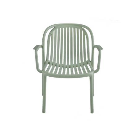 Lot de 4 fauteuils Lounge DOHA | Sauge  CHAISES EN POLYPROPYLÈNE