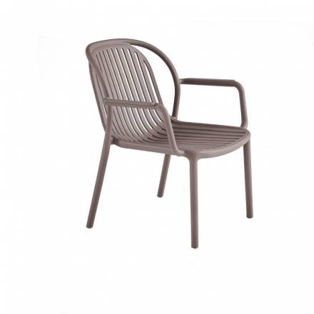 Lot de 4 fauteuils Lounge DOHA | Taupe  CHAISES EN POLYPROPYLÈNE