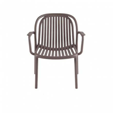 Set of 4 DOHA Lounge Armchairs | Taupe  Gamme MONACO