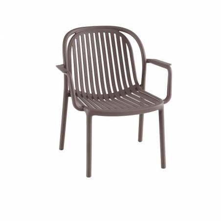 Lot de 4 fauteuils Lounge DOHA | Taupe  CHAISES EN POLYPROPYLÈNE