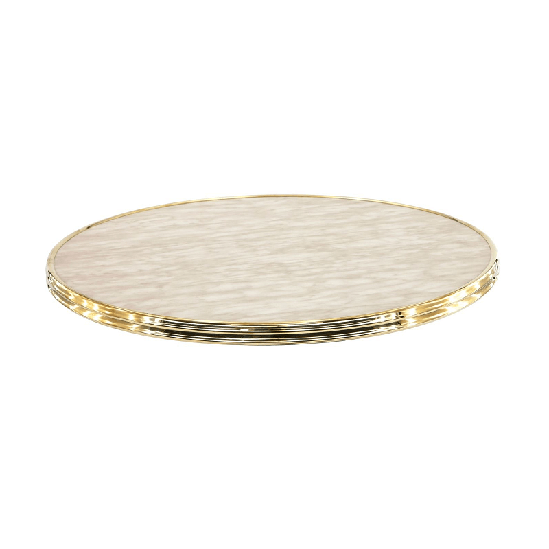 Rimmed table top | Mermer/Brass  Plateaux de table
