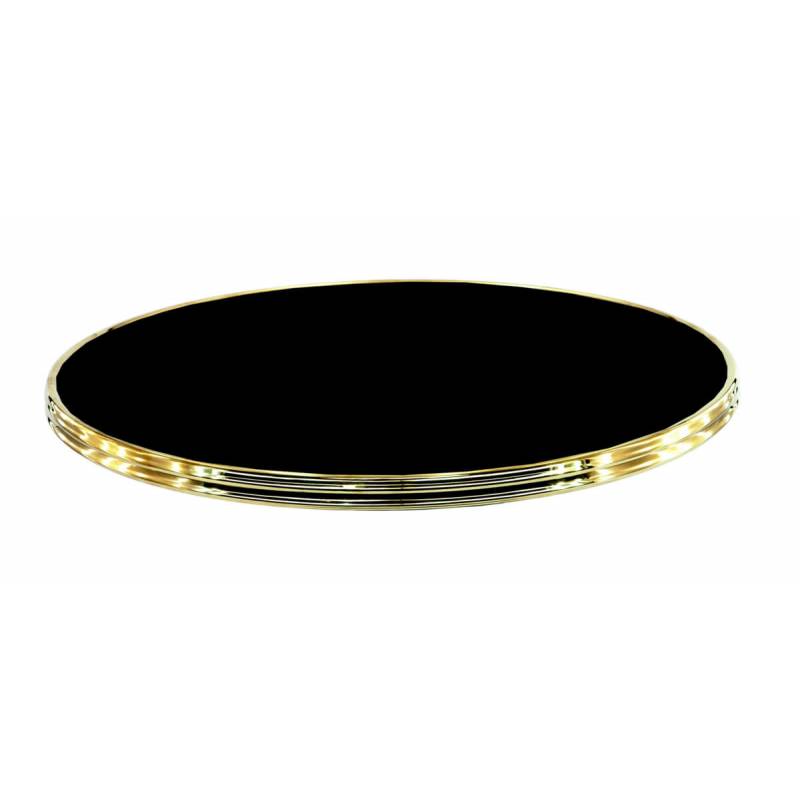 Plateau cerclé | Black/Laiton  PLATEAUX DE TABLE