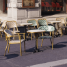 ORSAY table - Brass rimmed/Marble BE EXPRESS Plateaux de table